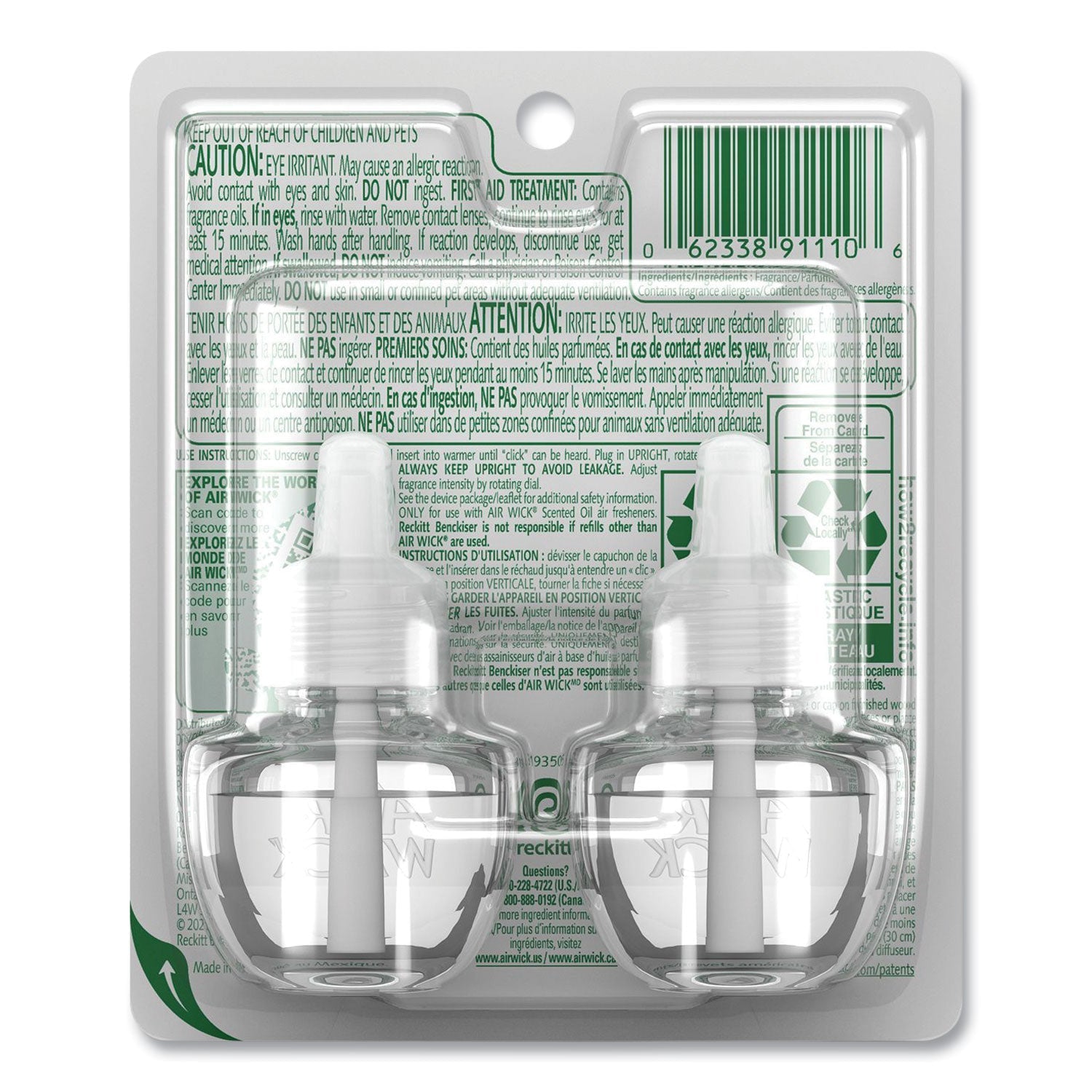 Air Wick® Scented Oil Refills, Paradise Retreat, 0.67 oz, 2/Pack, 6 Packs/Carton