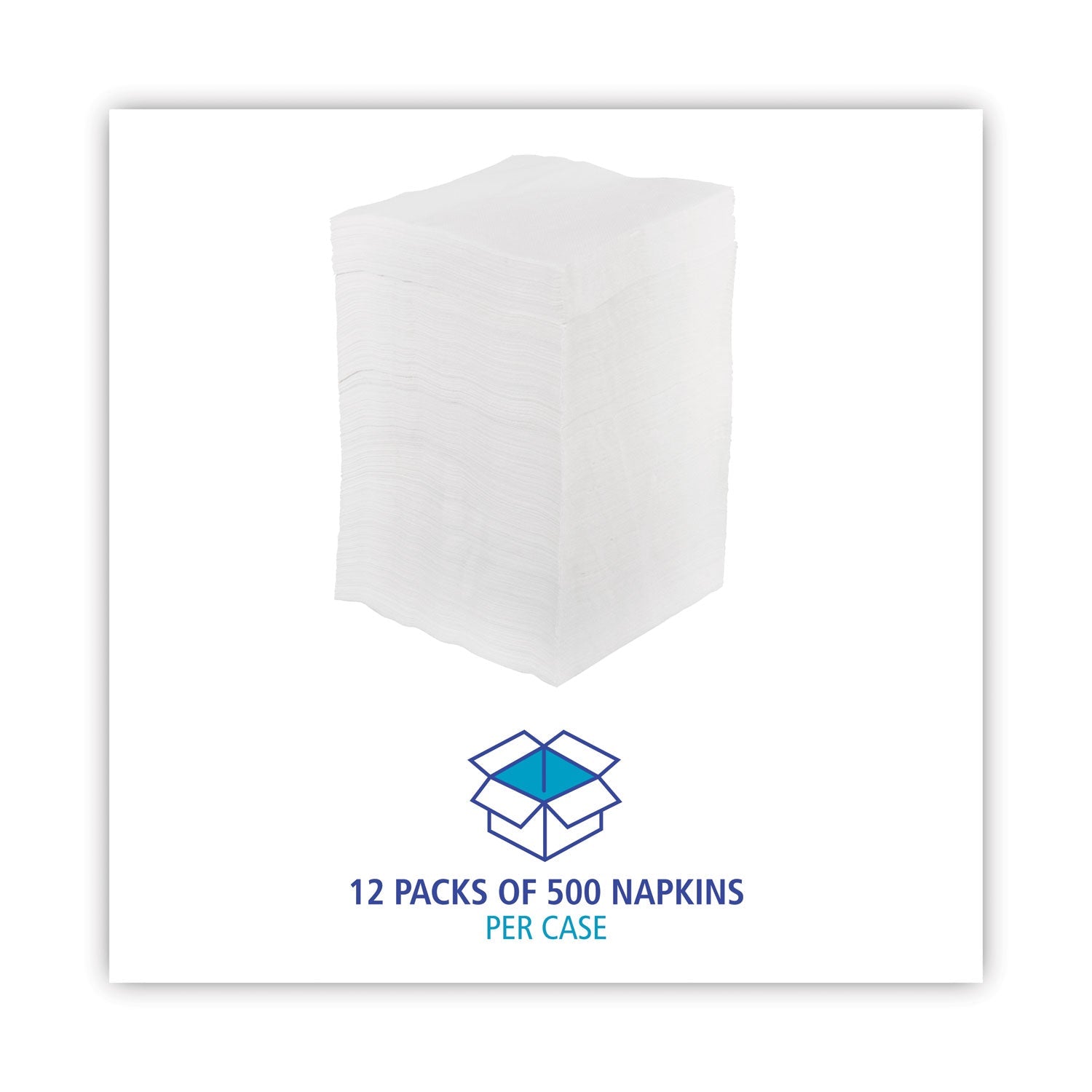 Boardwalk® 1/4-Fold Lunch Napkins, 1-Ply, 11.8" x 11.2", White, 6,000/Carton