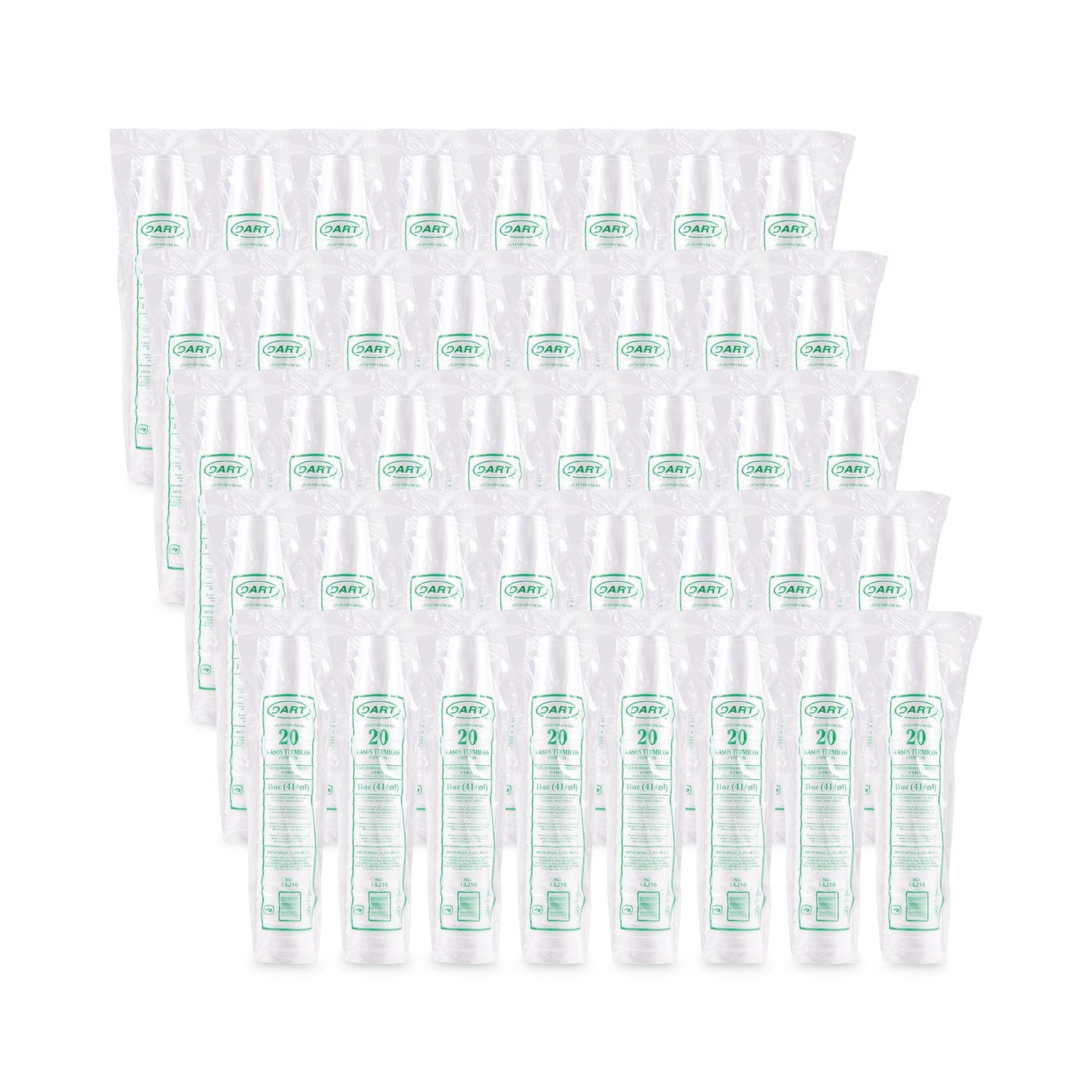 Dart® Foam Drink Cups, 14 Oz, White, 1,000/carton