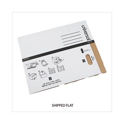 Universal® Basic-Duty Economy Record Storage Boxes, Letter/Legal Files, 12" x 15" x 10", White, 10/Carton Flipcost Flipcost