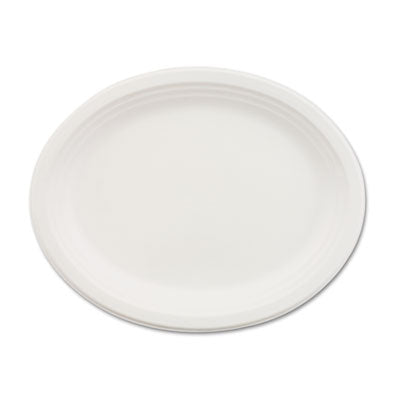 Classic Paper Dinnerware Oval Platter, 9.75 x 12.5, White, 500/Carton Flipcost Flipcost
