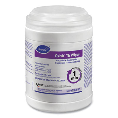 Oxivir TB Disinfectant Wipes, 7 x 6, White, 160/Canister, 12 Canisters/Carton Flipcost Flipcost