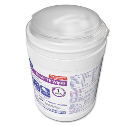 Oxivir TB Disinfectant Wipes, 7 x 6, White, 160/Canister, 12 Canisters/Carton Flipcost Flipcost