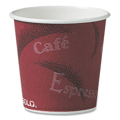 Single-Sided Poly Paper Hot Cups, 4 oz, Bistro Design, 50/Pack, 20 Pack/Carton Flipcost Flipcost
