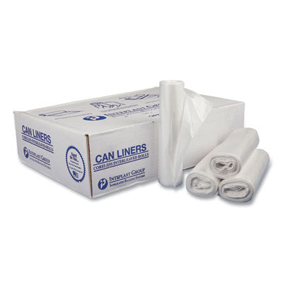 Low-Density Commercial Can Liners, Coreless Perforated Roll, 16 gal, 0.35mil, 24" x 33", Clear, 50 Bags/Roll, 20 Rolls/Carton Flipcost Flipcost
