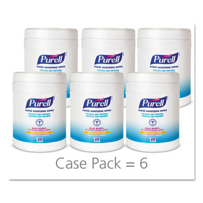 Sanitizing Hand Wipes, 6.75 x 6, Fresh Citrus, White, 270/Canister, 6 Canisters/Carton Flipcost Flipcost
