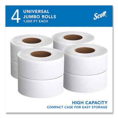 Scott Essential JRT Bathroom Tissue, Septic Safe, 2-Ply, White, 3.55" x 1,000 ft, 4 Rolls/Carton Flipcost Flipcost