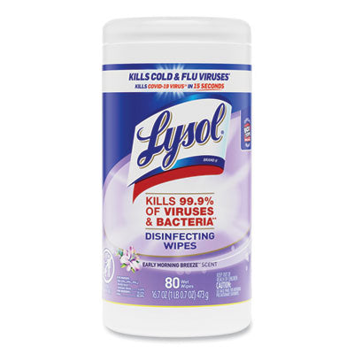 LYSOL® Brand Disinfecting wipes kill viruses bacteria, White, 80 Wipes/Canister, 6 Canisters/Carton Flipcost Flipcost