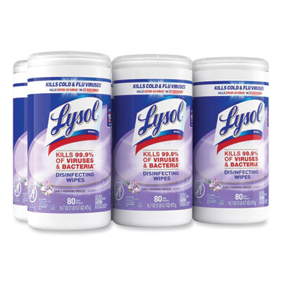 LYSOL® Brand Disinfecting wipes kill viruses bacteria, White, 80 Wipes/Canister, 6 Canisters/Carton Flipcost Flipcost
