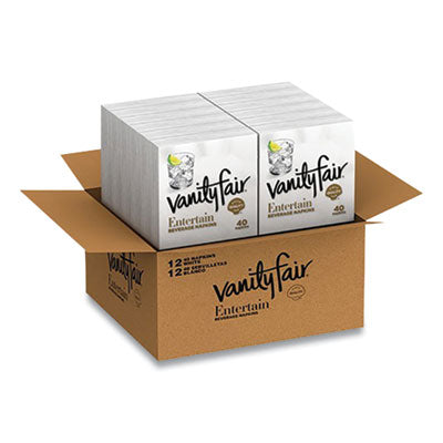 Vanity Fair® Premium disposable paper napkin, 2-Ply, 9.8 x 9.8, White, 40/Pack, 12 Packs/Carton Flipcost Flipcost