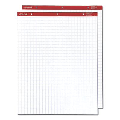 Universal™ Easel Pads/Flip Charts, Quadrille Rule (1 sq/in), 27 x 34, White, 50 Sheets, 2/Carton Flipcost Flipcost