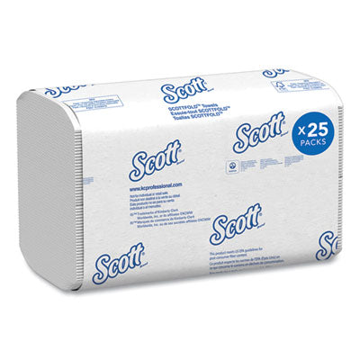 Scott® Pro Scottfold Towels, 1-Ply, 7.8 x 12.4, White, 175 Towels/Pack, 25 Packs/Carton Flipcost Flipcost