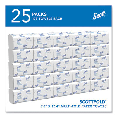 Scott® Pro Scottfold Towels, 1-Ply, 7.8 x 12.4, White, 175 Towels/Pack, 25 Packs/Carton Flipcost Flipcost