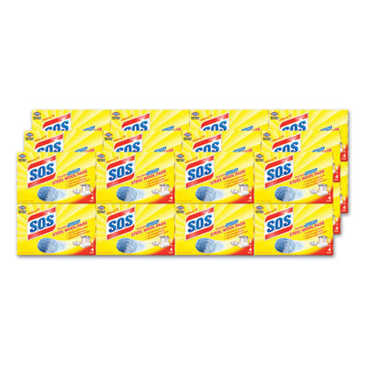 S.O.S.® Steel Wool Soap Pad, Steel, 4/Box, 24 Boxes/Carton Flipcost Flipcost