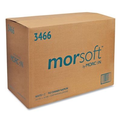 Morsoft Dinner Napkins, 2-Ply, 14.5 x 16.5, White, 3,000/Carton Flipcost Flipcost