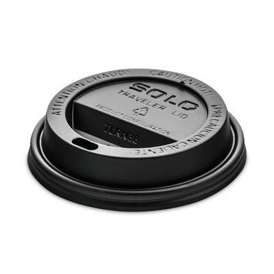 SOLO® Traveler Cappuccino Style Dome Lid, Fits 8 oz Cups, Black, 1,000/Carton Flipcost Flipcost