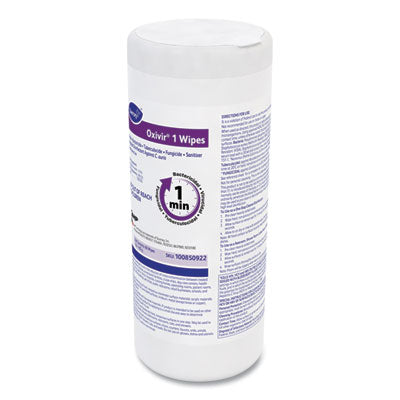 Oxivir 1 Wipes, 1-Ply, 7 x 8, 60/Canister, 12 Canisters/Carton Flipcost Flipcost