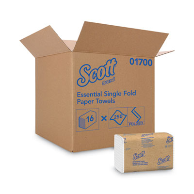 Scott® Essential Single-Fold Towels Absorbency Pockets, 9.3 x 10.5, 250/Pack, 16 Packs/Carton Flipcost Flipcost