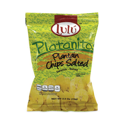 Lulú™ Platanitos Plantain Chips, 2.5 oz/Pack, 30 Packs/Carton Flipcost Flipcost