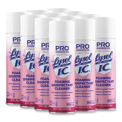 LYSOL® Brand I.C.™ Foaming Disinfectant Cleaner, 24 oz Aerosol Spray, 12/Carton Flipcost Flipcost