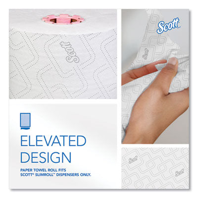 Scott® Slimroll Towels, 1-Ply, 8" x 580 ft, White/Pink Core, Traditional Business, 6 Rolls/Carton Flipcost Flipcost