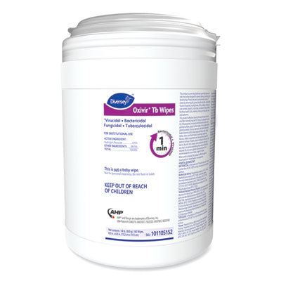 Diversey™ Keyword: Oxivir TB Disinfectant Wipes, 6 x 6.9, Characteristic Scent, White, 160/Canister, 4 Canisters/Carton Flipcost Flipcost
