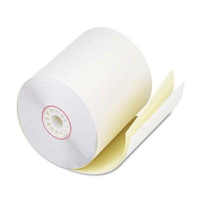 Impact Printing Carbonless paper rolls OEM specifications, 2.75" x 90 ft, White/Canary, 50/Carton Flipcost Flipcost