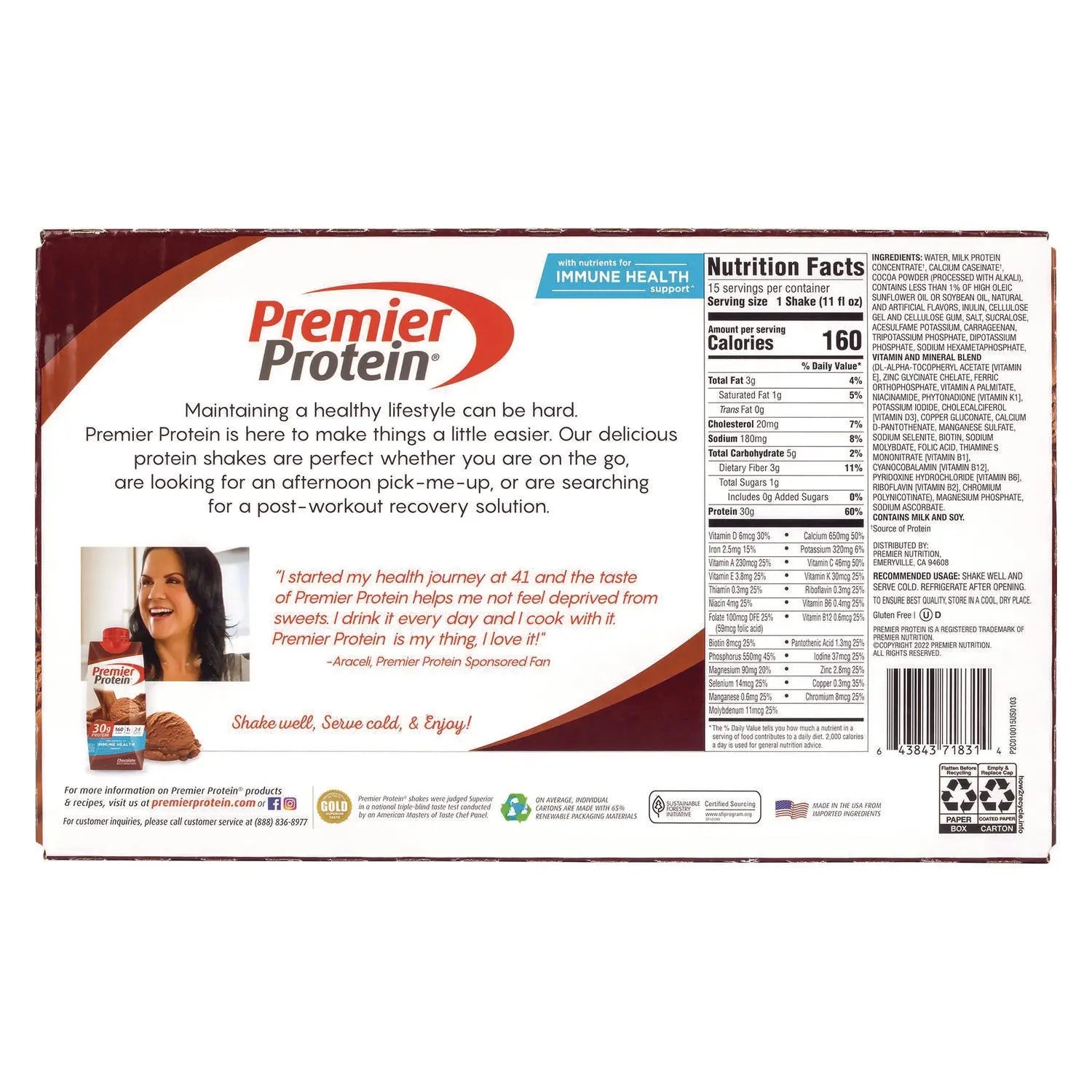 Chocolate Shake, 11 oz, 15/Carton Premier Protein® Flipcost