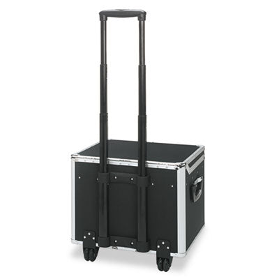 Locking Mobile File Chest, Letter/Legal Files, 17.5" x 15.5" x 14.5", Black/Chrome Flipcost Flipcost