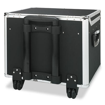 Locking Mobile File Chest, Letter/Legal Files, 17.5" x 15.5" x 14.5", Black/Chrome Flipcost Flipcost