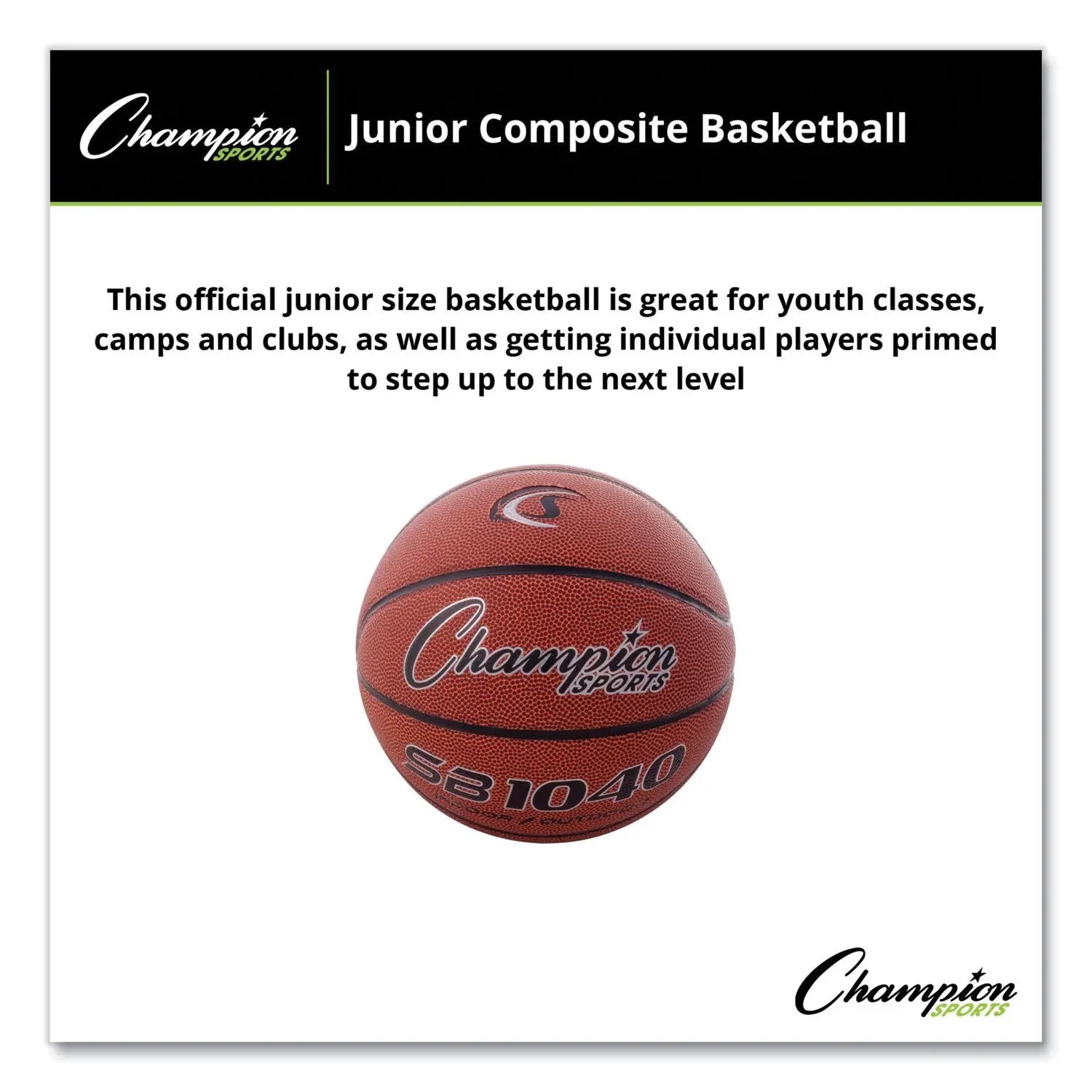 Composite Basketball, Intermediate, Brown Champion Sports Flipcost