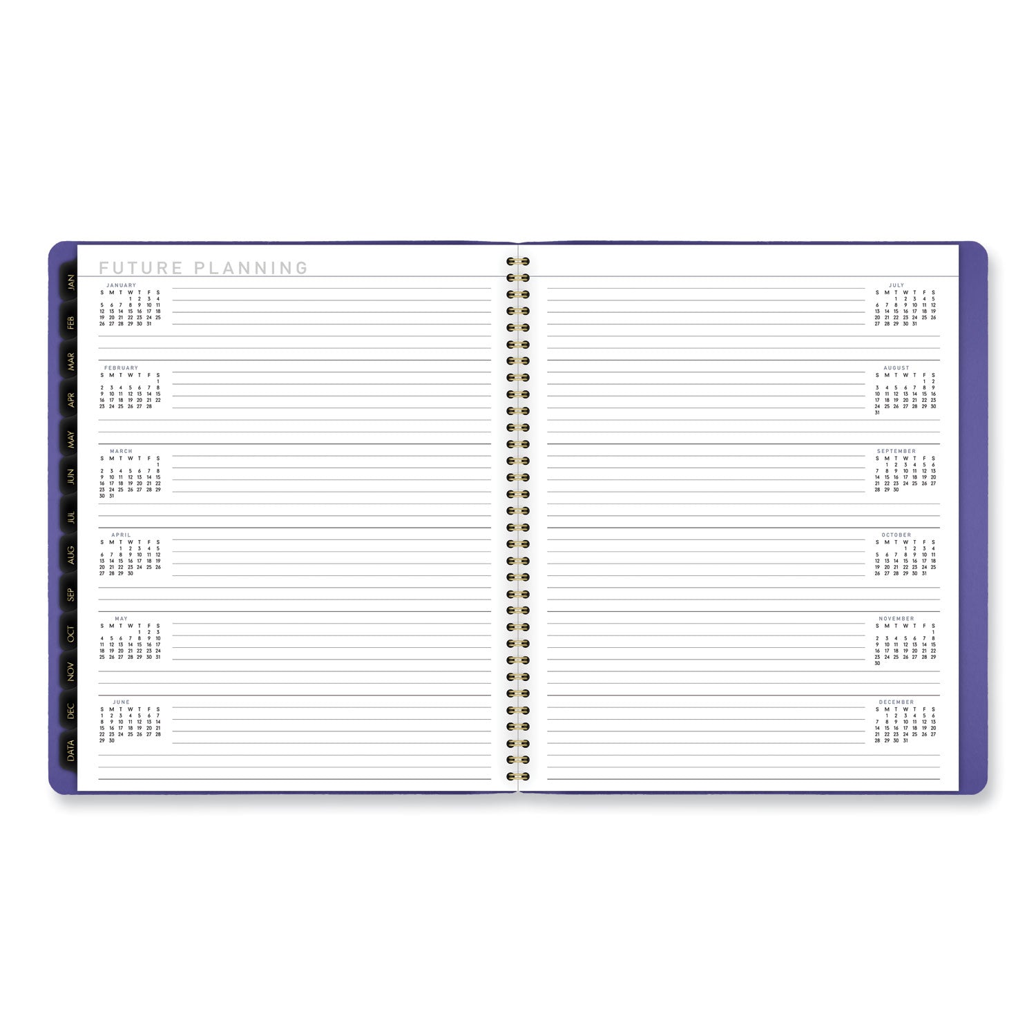 AT-A-GLANCE® Contemporary Monthly Planner, 11.38 x 9.63, Purple Cover, 12-Month (Jan to Dec): 2025