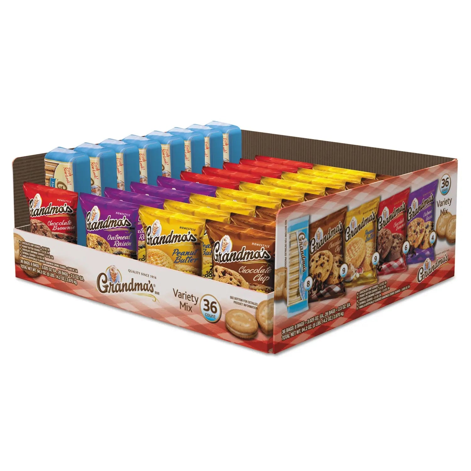 Cookies Variety Tray 36 Count, 2.5 oz Packs