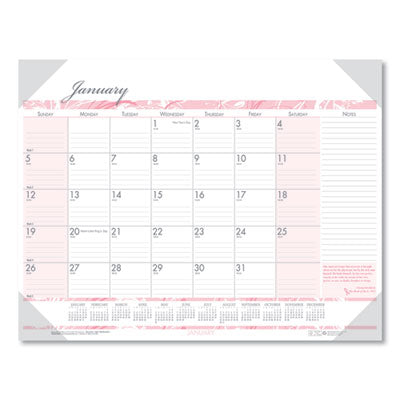 Recycled Breast Cancer Desk Calendar, Breast Cancer Awareness Artwork, 18.5 x 13, Black Binding/Corners,12-Month(Jan-Dec): 2024 Flipcost Flipcost