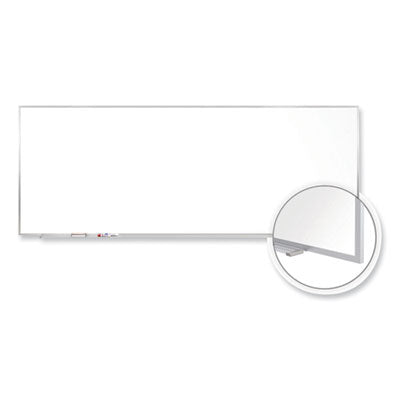 Durable Magnetic Porcelain Whiteboard with Satin Aluminum Frame, 144.5 x 48.5, White Surface Flipcost Flipcost