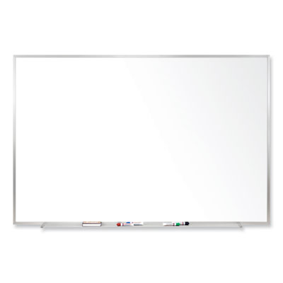 Durable Magnetic Whiteboard with Satin Aluminum Frame, 48.5 x 36.5, White Surface Flipcost Flipcost