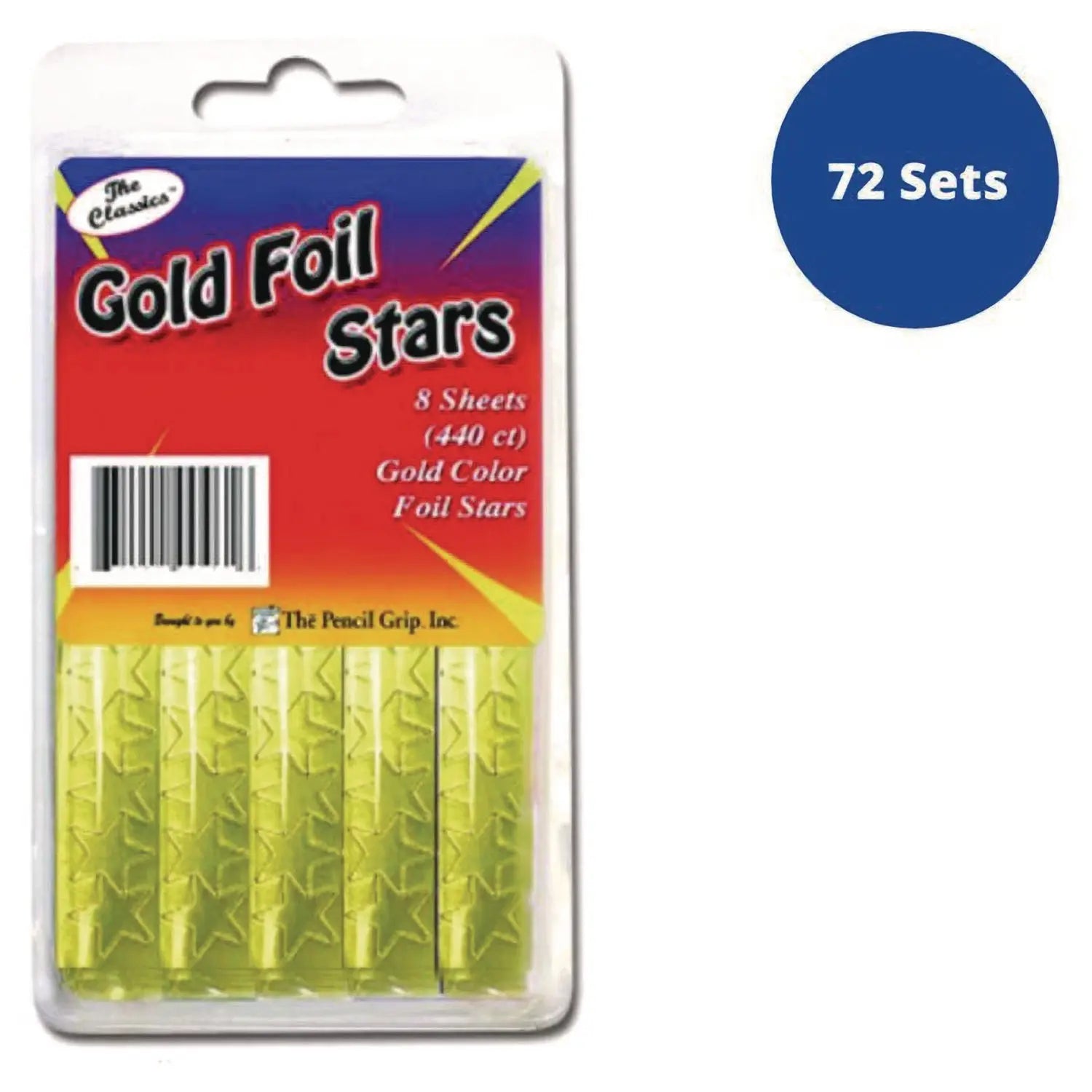 Foil Star Stickers, Gold, 55/Sheet, 8 Sheets/Pack, 72 Packs/Carton TPG Creations™ Flipcost