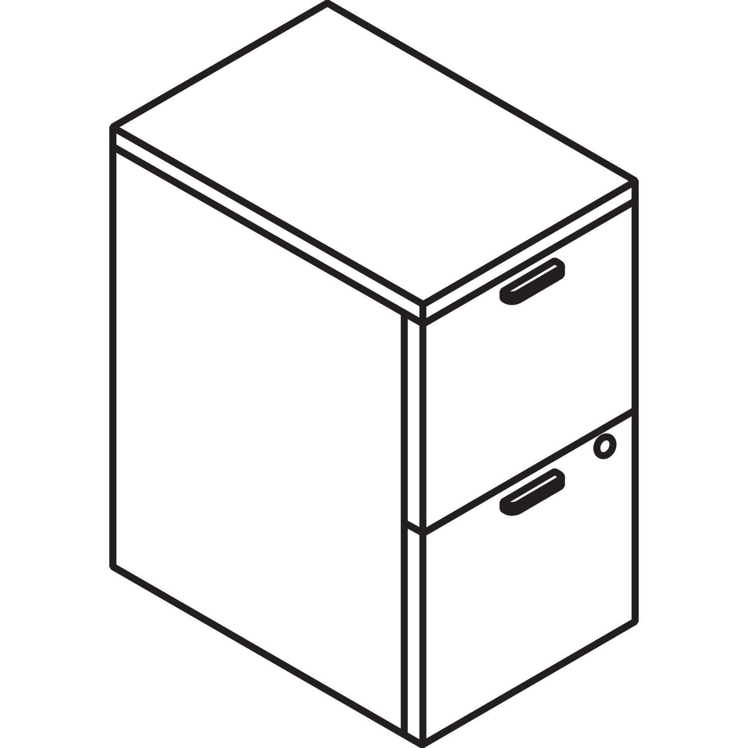 HON® 10500 Series Mobile Pedestal File, Left Or Right, 2 Legal/letter-Size File Drawers, Harvest, 15.75" X 22.75" X 28"