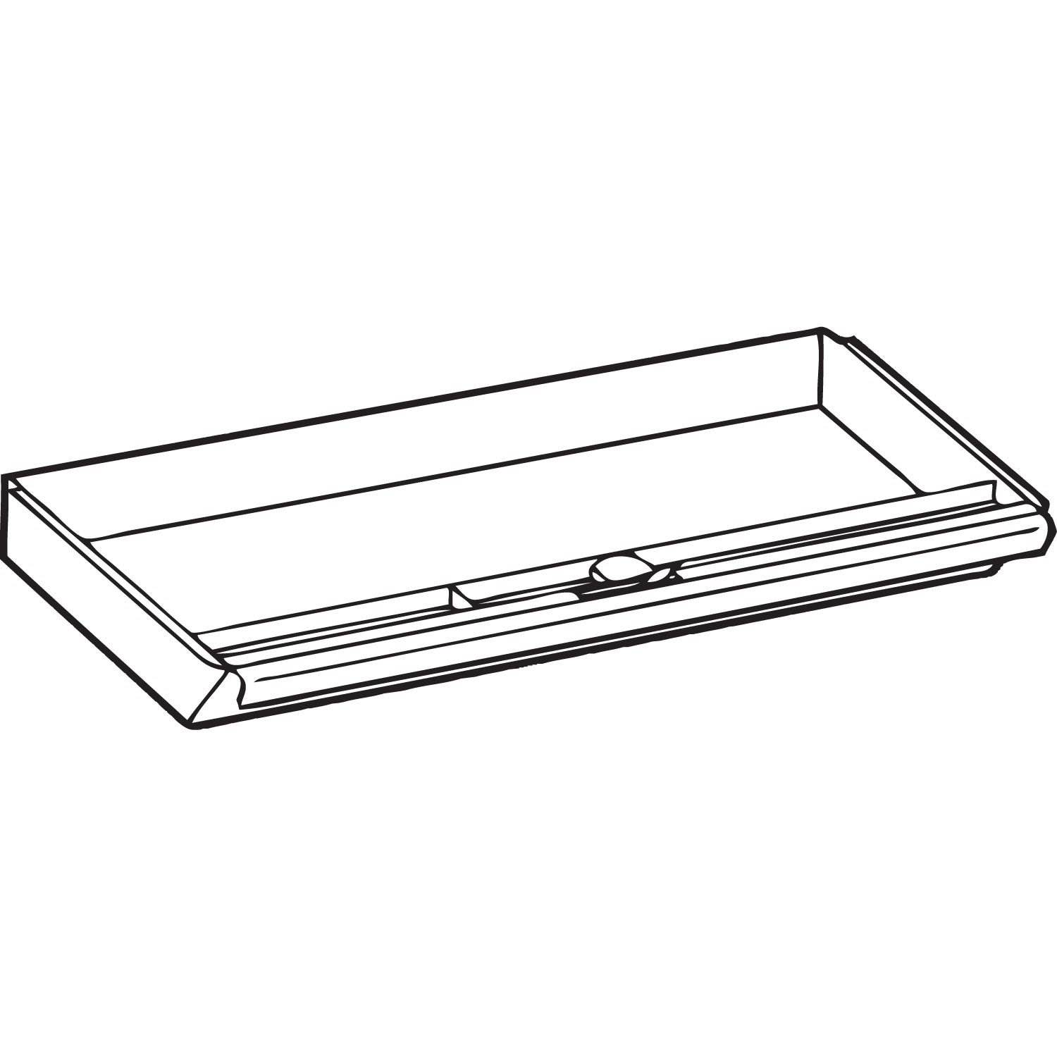 HON® Center Drawer with Core Removable Locks, Metal, 24.75w x 14.75d x 3h, Charcoal