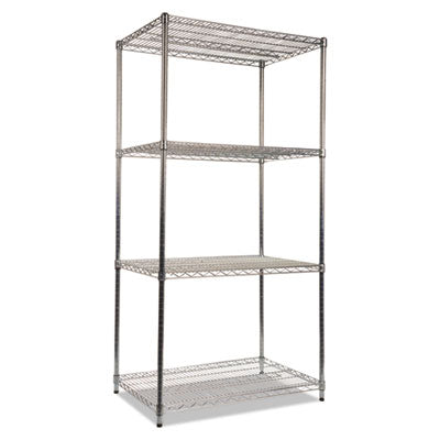 Heavy-Duty NSF Certified Wire Shelving Kit, 36w x 24d x 72h, Silver Flipcost Flipcost