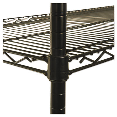 Heavy-Duty NSF Certified Wire Shelving Kit, 48w x 18d x 72h, Black Flipcost Flipcost