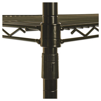 Heavy-Duty NSF Certified Wire Shelving, 36w x 18d x 72h, Black Flipcost Flipcost