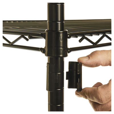 Heavy-Duty NSF Certified Wire Shelving, 36w x 18d x 72h, Black Flipcost Flipcost