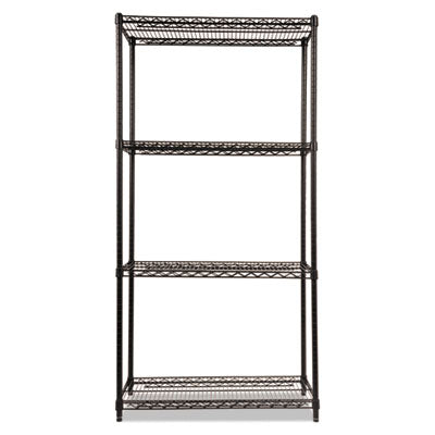 Heavy-Duty NSF Certified Wire Shelving, 36w x 18d x 72h, Black Flipcost Flipcost