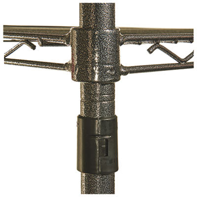 Heavy-Duty Wire Shelving Kit, Four-Shelf, 36w x 18d x 72h, Black Anthracite Flipcost Flipcost