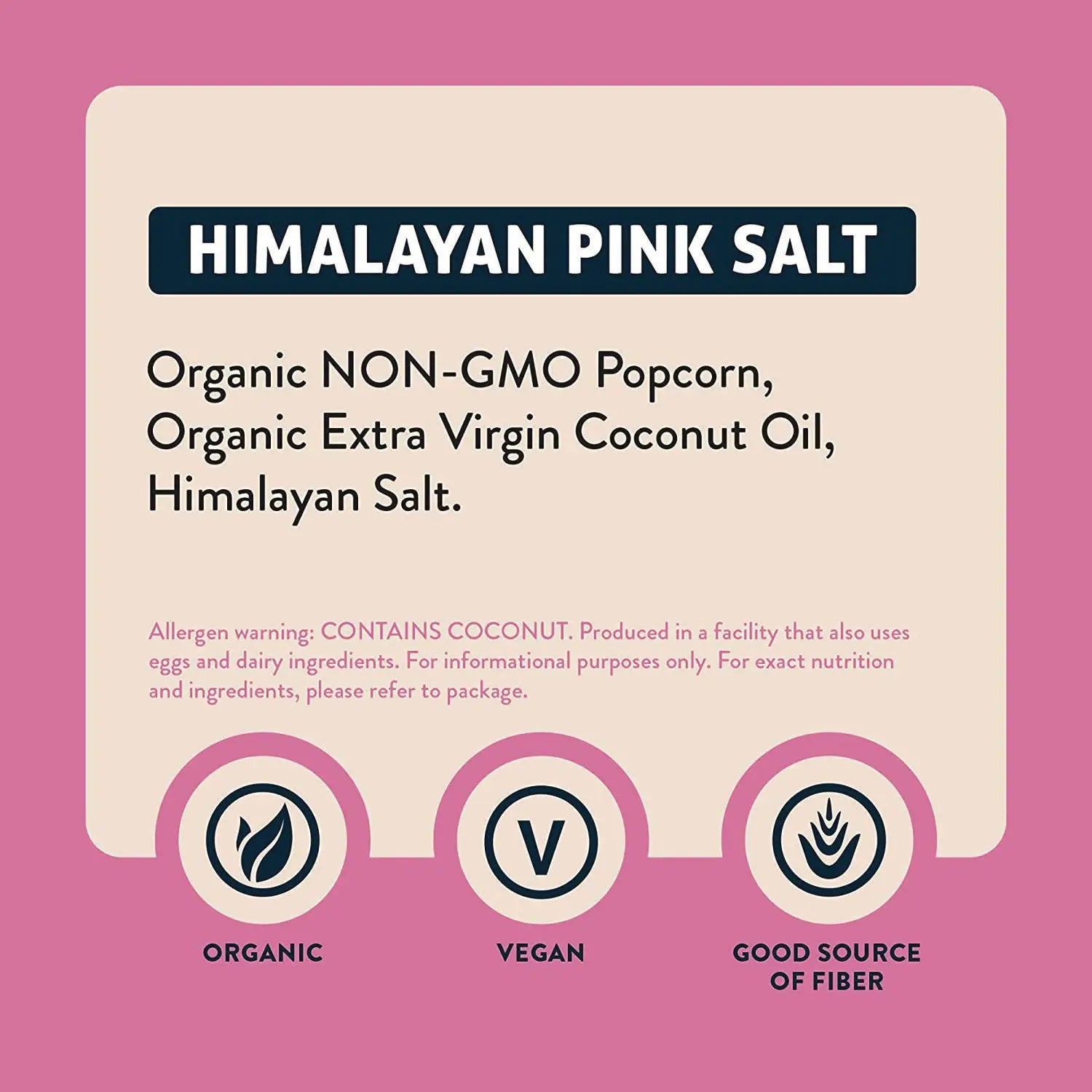 Himalayan Pink Salt Organic Popcorn, Salt, 0.46 oz Bag, 24/Carton LesserEvil® Flipcost