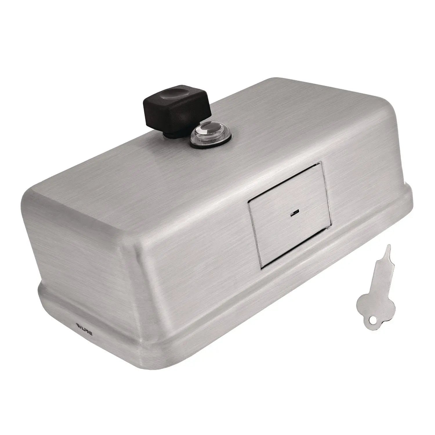 Horizontal Manual Surface-Mounted Stainless Steel Liquid Soap Dispenser, 40 oz, 2.8 x 8.1 x 4.8, Brushed Stainless Steel Alpine Industries Flipcost