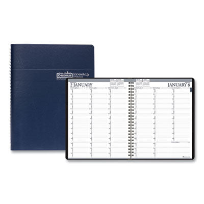 House of Doolittle™ Recycled Professional Weekly Planner, 15-Minute Appts, 11 x 8.5, Blue Wirebound Soft Cover, 12-Month (Jan to Dec): 2024 Flipcost Flipcost