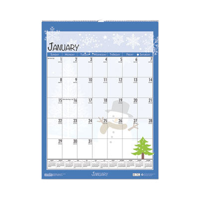 House of Doolittle™ Recycled Seasonal Wall Calendar, Illustrated Seasons Artwork, 12 x 16.5, 12-Month (Jan to Dec): 2024 Flipcost Flipcost