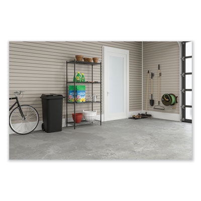 Industrial Wire Shelving Four Shelf, 36w x 24d x 72h, Black Flipcost Flipcost